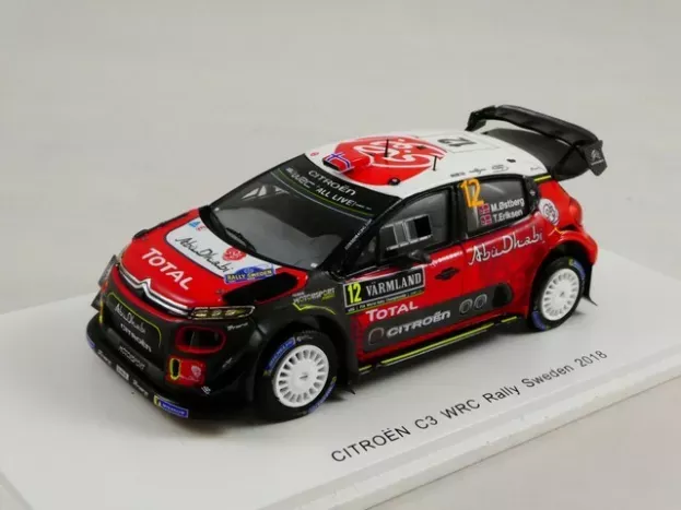 Spark Citroen C3 Wrc Team Citroen Total Abu Dhabi Wrt N 12 Rally Suede 2018 M.ostberg T.erksen 1:43 S5965