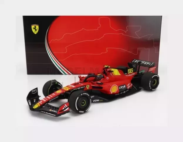 BBR Ferrari F1 Sf-23 Team Scuderia Ferrari N 55 Pole Position 3rd Monza Italy Gp 2023 Carlos Sainz 1:18 BBR231855B