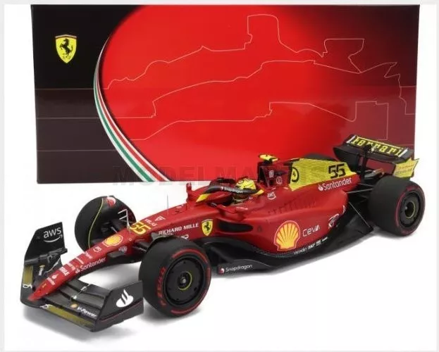 BBR Ferrari F1-75 Team Scuderia Ferrari N 55 4th Monza Italy Gp 2022 Carlos Sainz 1:18 BBR221875