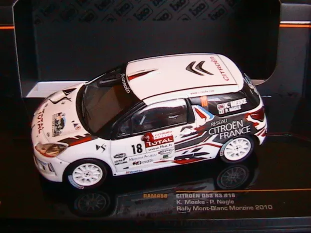 IXO Models Citroen Ds3 R3 N 18 Rally Mont-blanc Morzine 2010 K.meeke P.nagle 1:43 RAM458