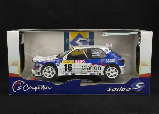 Solido Peugeot 306 Maxi night Version N 16 Rally Montecarlo 1998 F.delecour D.grataloup 1:18 1808303