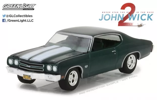 Greenlight Chevrolet Chevelle Ss 396 Coupe 1970 John Wick Movie Ii 1:64 44780F