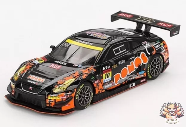 Mini GT Nissan Gt-r Nismo Team Ponos Gainer N 10 Gt300 Class Super Gt 2023 Hironobu Yasuda Riki Okusa 1:64 MGT00860-BL