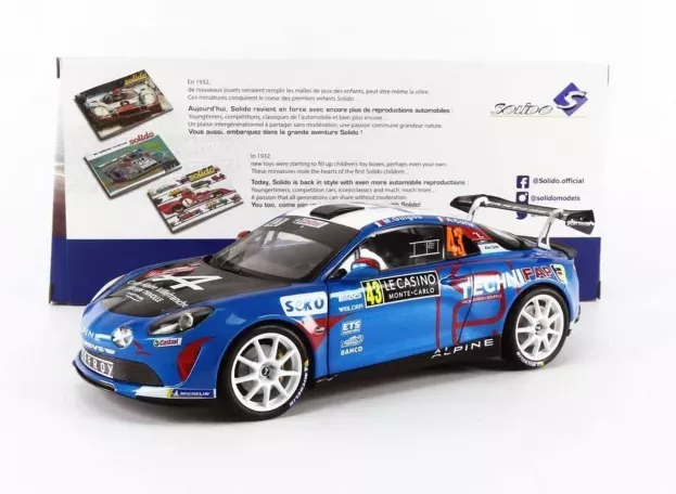 Solido Renault A110 Alpine N 43 Winner Rgt Class Rally Montecarlo 2021 E.guigou A.coria 1:18 1801614