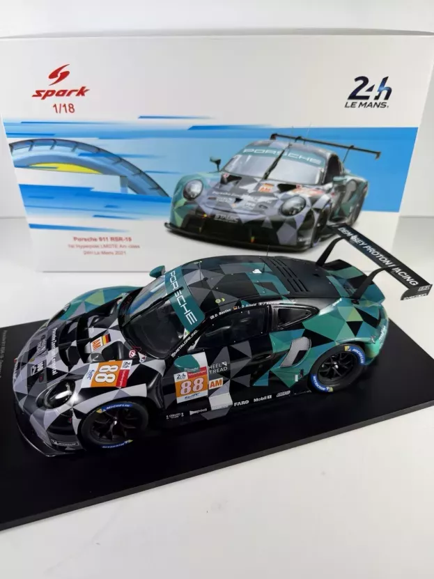 Spark Porsche 911 991-2 4.2l Rsr-19 Team Dempsey-proton Racing N 88 1st Hyperpole Lmgte Am Class 24h Le Mans 2021 J.andlauer L.d.arnold D.bastien 1:18 18S704