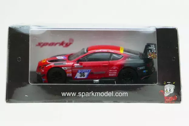 Spark Bentley Continental Gt3 Team Bentley Abt N 36 24h Nurburgring 2017 S.kane G.smith M.soulet 1:64 Y108