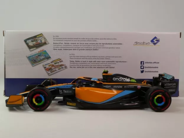 Solido Mclaren F1 Mcl36 Team Mclaren N 4 3rd Emilia Romagna Italy Gp 2022 Lando Norris 1:18 1809102