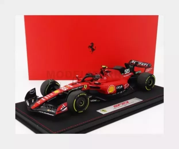 BBR Ferrari F1 Sf-23 Team Scuderia Ferrari N 55 Belgium Spa Gp 2023 Carlos Sainz Con Vetrina With Showcase 1:18 BBR231855CDIE-VET