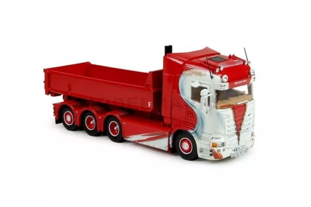 Tekno Scania Johnsson Glen Scania R-streamline Highline Asfalt Afzetbak 1:50 69332