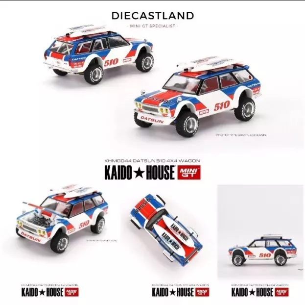 Mini-GT Nissan Datsun 510 4x4 Kaido House Sw Station Wagon Motul 1972 1:64 KHMG044