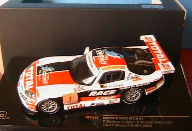 IXO Models Chrysler Viper Gts-r Team Larbre Competition N 1 24h Spa 2002 C.bouchut V.vosse D.terrien S.bourdais 1:43 GTM058