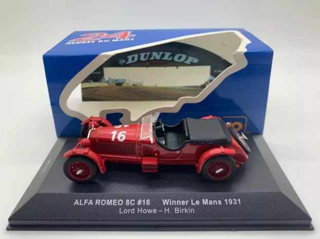 IXO Models Alfa Romeo 8c 2300 Spider Team Lord Howe N 16 Winner 24h Le Mans 1931 Earl Howe Henry Birkin 1:43 LM1931