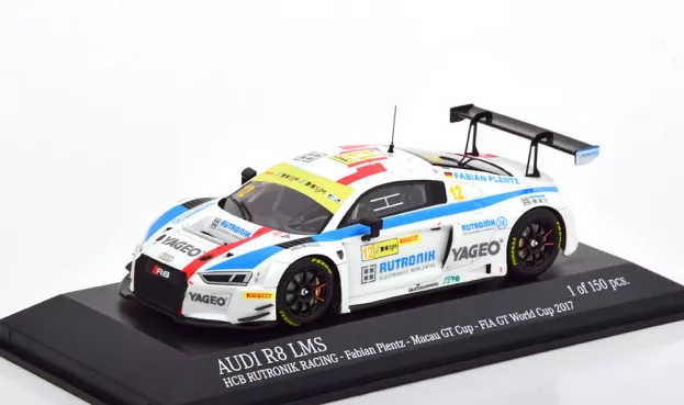 Minichamps Audi R8 Lms Team Hcb Rutroni Racing N 12 Fia World Gt Cup Macau 2017 Plentz 1:43 437171712