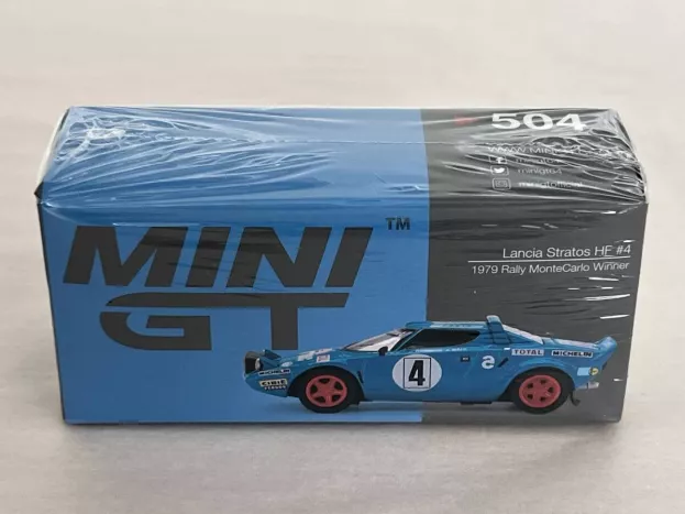 Mini-GT Lancia Stratos Hf night Version N 4 Winner Rally Montecarlo 1979 Bernard Darniche Alain Mahe 1:64 MGT00504-L