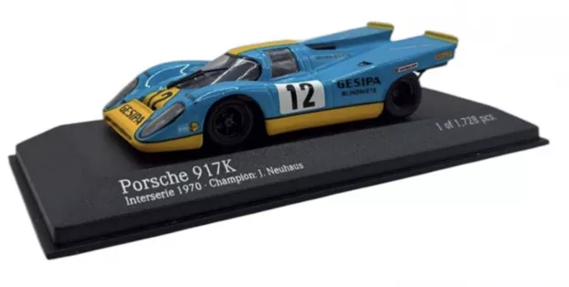 Minichamps Porsche 917k Team Gesipa N 12 Interserie Champion 1970 J.neuhaus 1:43 430706712