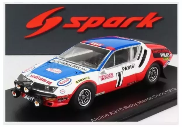 Spark Renault Alpine A310 N 1 Rally Montecarlo 1976 J.c.andruet Y.jouanny 1:43 S5497