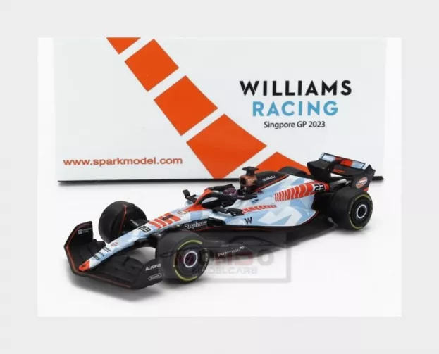Spark Williams F1 Fw45 Team Williams Racing Gulf N 23 Singapore Gp 2023 Alexander Albon 1:64 Y351