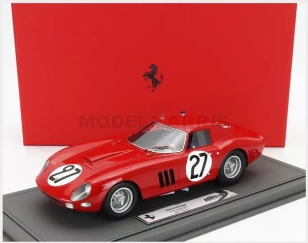 BBR Ferrari 250 Gto Coupe Team North American Racing N.a.r.t. N 27 24h Le Mans 1964 Fernand Tavano Bob Grossman Con Vetrina With Showcase 1:18 BBR1846B-VET