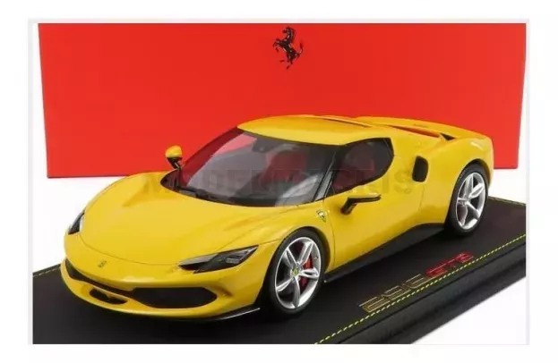 BBR Ferrari 296 Gtb Hybrid 830hp V6 2021 Con Vetrina With Showcase 1:18 P18210C-VET