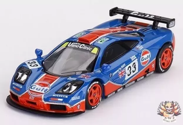 Mini GT Mclaren F1 Gtr 6.1l V12 Team Gulf Racing N 33 24h Le Mans 1996 Jyrki Juhani Lehto Ray Bellm James Weaver 1:64 MGT00723-L