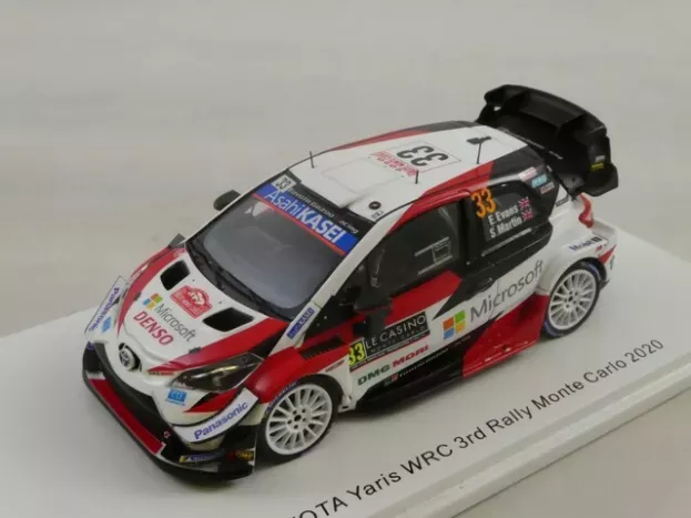 Spark Toyota Yaris Wrc Team Toyota Gazoo Racing N 33 3rd Rally Montecarlo 2020 E.evans S.martin 1:43 S6552