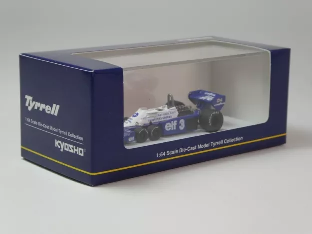 Kyosho Tyrrell F1 P34 Elf 6 Wheeler N 3 Season 1977 Ronnie Peterson 1:64 07038B3