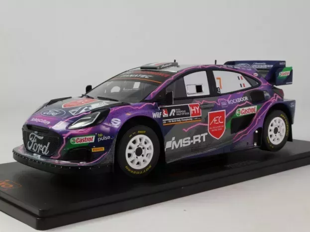 IXO Models Ford Puma Rally1 Red Bull Team Ford World Rally M-sport N 7 4th Rally Acropolis 2022 P.l.loubet V.landais 1:18 18RMC138.22