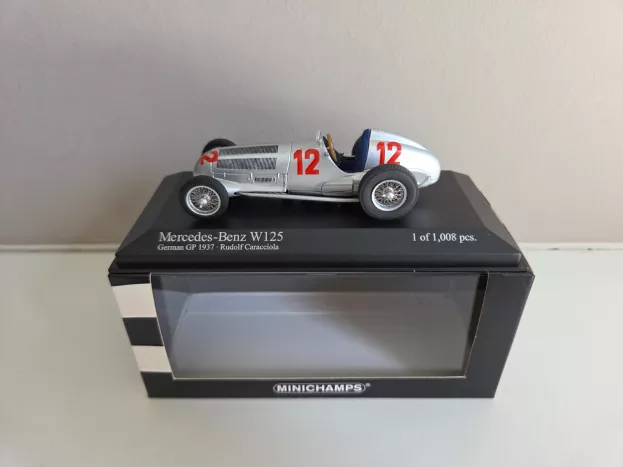Minichamps Mercedes F1 W125 N 12 Winner German Gp 1937 Rudolf Caracciola 1:43 400370012