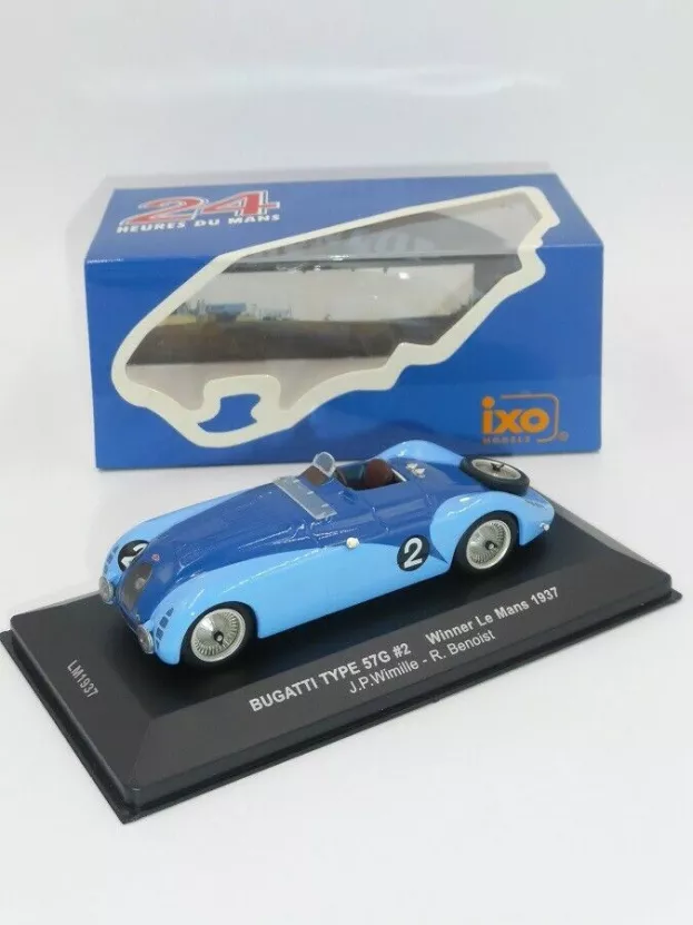 IXO Models Bugatti Type 57g 3.3l Team Roger Labric N 2 Winner 24h Le Mans 1937 J.p.wimille R.benoist 1:43 LM1937