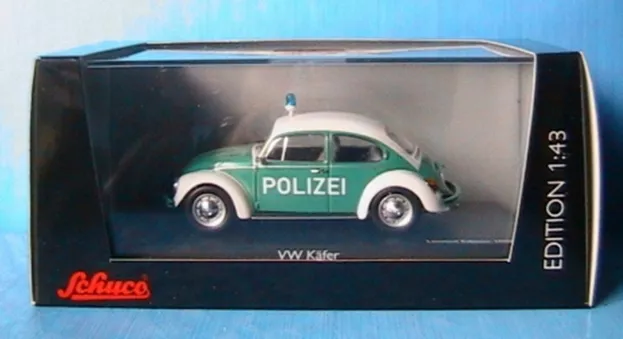Schuco Volkswagen Kafer Beetle 1200 Polizei Police 1:43 3862