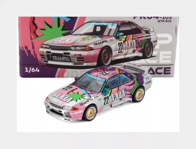 Pop Race Nissan Skyline Gt-r r32 N 22 Team Axia Gr.a 1991 1:64 PR640103