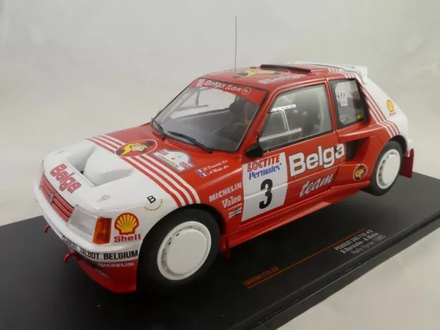 IXO Models Peugeot 205 T16 Gr.b Belga N 3 Rally Ypres 1985 B.darniche A.mahe 1:18 18RMC135.22