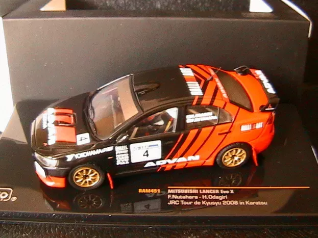 IXO Models Mitsubishi Lancer Evolution X Advan N 4 Rally Jrc Tour De Karatsu 2008 F.nutahara N.odagiri 1:43 RAM451