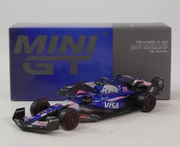 Mini GT Racing Bulls F1 Vcarb-01 Team Visa Cash App N 22 Bahrain Gp 2024 Yuki Tsunoda 1:64 MGT01007-L