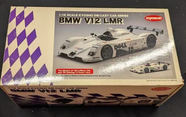 Kyosho Bmw S70 6.0l V12 Lmr Team Bmw Motorsport Dell N 15 Winner 24h Le Mans 1999 P.martini Y.dalmas J.winkelhock 1:18 08532A