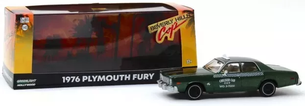Greenlight Plymouth Fury Checker Cab Taxi 1976 Beverly Hills Cop 1:43 86566