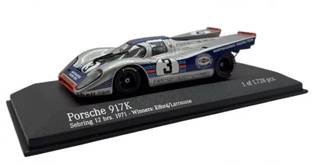 Minichamps Porsche 917k Martini Racing Team N 3 Winner Sebring 1971 Elford Larrousse 1:43 430706703