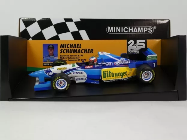 Minichamps Benetton F1 B195 Team Mild Seven Renault N 1 World Champion Winner Japan Gp With Rain Tyres Michael Schumacher 1995 1:18 510953401