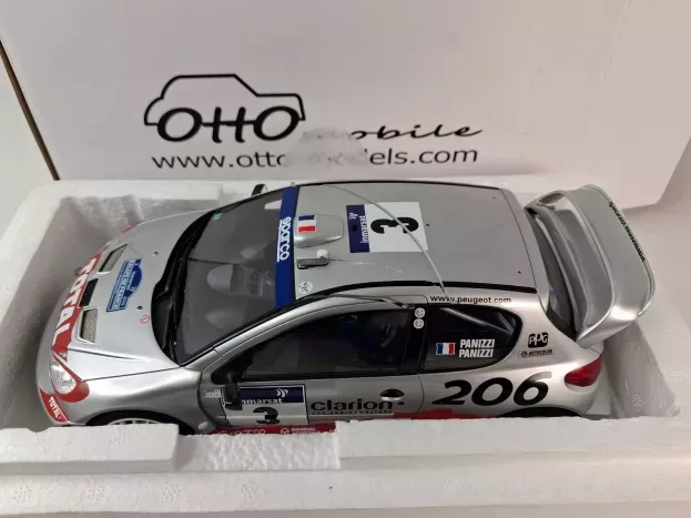 Ottomobile Peugeot 206 Wrc Team Peugeot Total N 3 Winner Rally Tour De Corse 2002 Gilles Panizzi Herve Panizzi 1:18 OT1085
