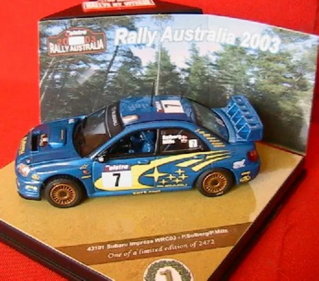 Vitesse Subaru Impreza Wrc03 N 7 Winner Rally Australia 2003 P.solberg P.mills 1:43 43101