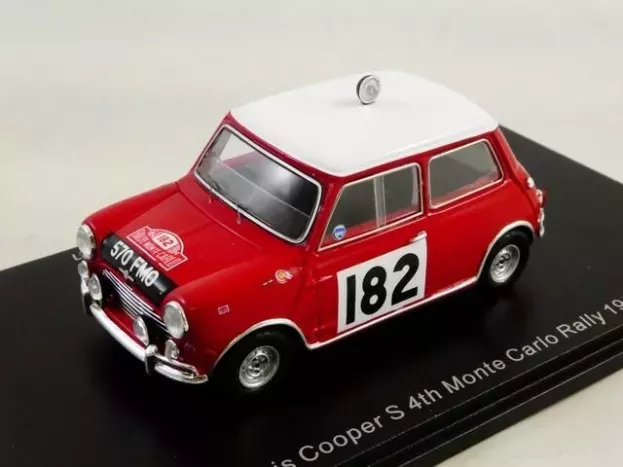 Spark Morris Mini Cooper S N 182 4th Rally Montecarlo 1964 T.makinen P.vanson 1:43 S1191