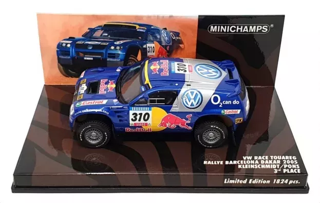 Minichamps Volkswagen Race Touaregred Bull N 310 Rally Paris-dakar 2005 Pons Kleinschmidt 1:43 436055310