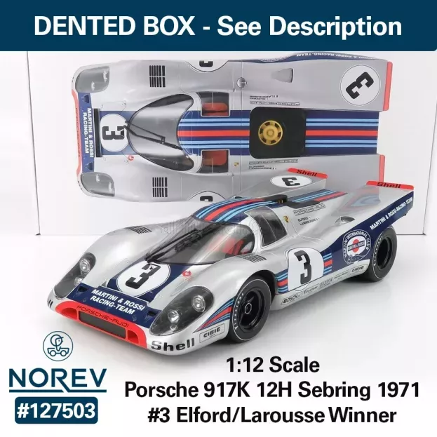 Norev Porsche 917k Team Martini Racing N 3 Winner 12h Sebring 1971 V.elford G.larrousse 1:12 127503