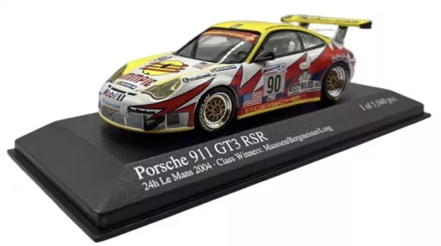 Minichamps Porsche 911 Gt3rsr N 90 24h Le Mans 2004 Maasen Bergmeister 1:43 400046990