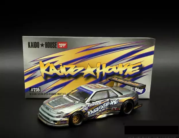 Mini GT Nissan Silvia s13 Kaido Drift V1 Coupe 1991 1:64 KHMG235