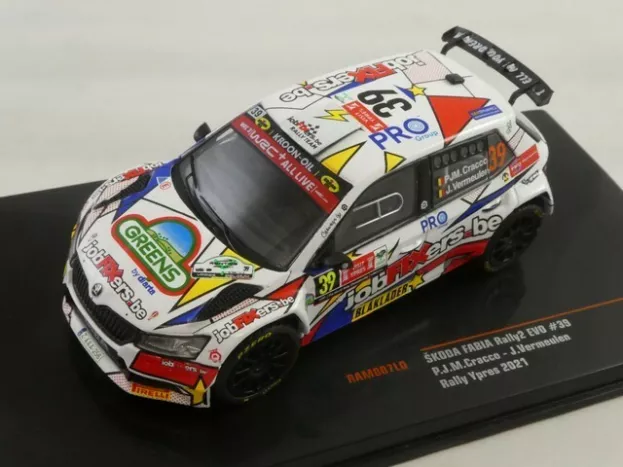 IXO Models Skoda Fabia Rally2 Evo N 39 Rally Ypres 2021 P.j.cracco J.vermeulen 1:43 RAM807LQ