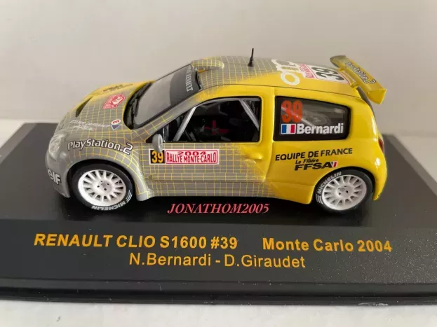 IXO Models Renault Clio S1600 N 39 Rally Montecarlo 2004 N.bernardi D.giraudet 1:43 RAM147