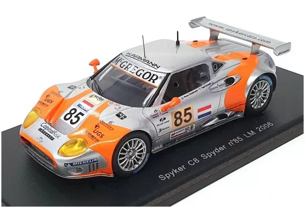 Spark Spyker C8 Spider Gt2r Team Spyker Squadron B.v. N 85 24h Le Mans 2006 D.crevels P.dumbreck T.coronel 1:43 S0319