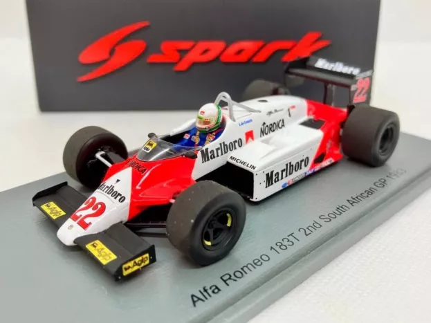 Spark Alfa Romeo F1 183t N 22 2nd Sud African Gp 1983 Andrea De Cesaris 1:43 S8806