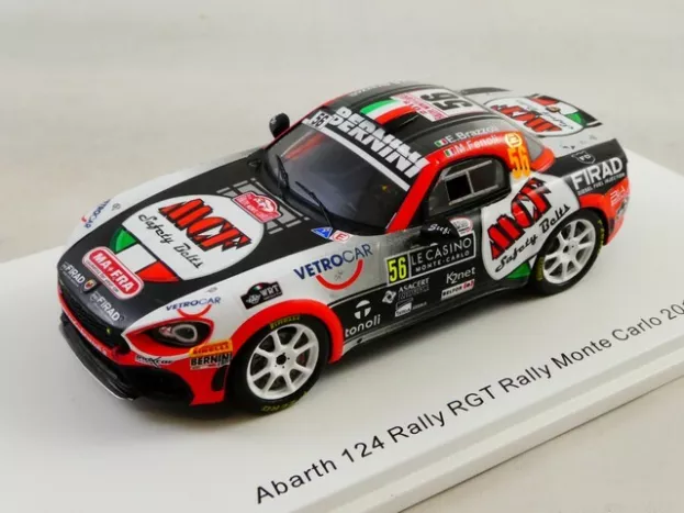 Spark Fiat 124 Abarth Rgt N 56 Rally Montecarlo 2019 E.brazzoli M.fenoli 1:43 S5988